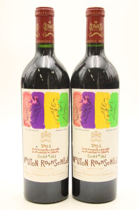 (2) 2001 Chateau Mouton Rothschild, Pauillac [JR17.5] [WS94]