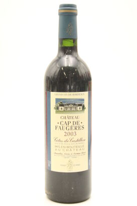 (1) 2003 Chateau Cap de Faugeres, Castillon Cotes de Bordeaux