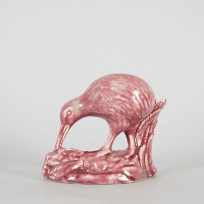 An Early Crown Lynn Trickle Glaze Kiwi