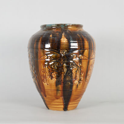 A Large Titian Koru Motif Vase