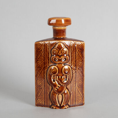 A Parker Pottery Lincoln Wines Liqueur Bottle