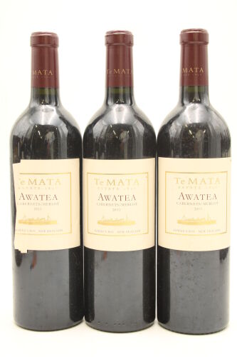 (3) 2011 Te Mata Estate Awatea Cabernets Merlot, Hawke's Bay, Hawkes Bay