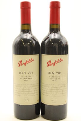 (2) 2004 Penfolds Bin 707 Cabernet Sauvignon, South Australia [JR17.5] [RP95] [JO97]