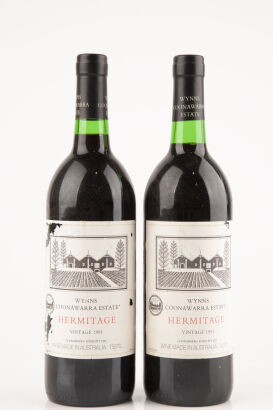 (2) 1991 Wynns Coonawarra Hermitage (TOL) (TL)