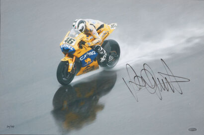 Valentino Rossi 2002 Racing Photograph