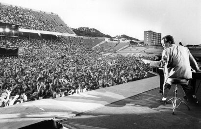 Billy Joel performing at Athletic Park, Wellington