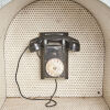 A Post-Modern Metal Wall Telephone Box By Outelec - 2