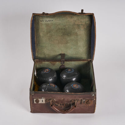 Two Sets of Vintage Lawn Bowls