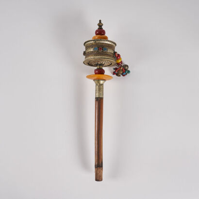 A Chinese Tibetan Prayer Wheel