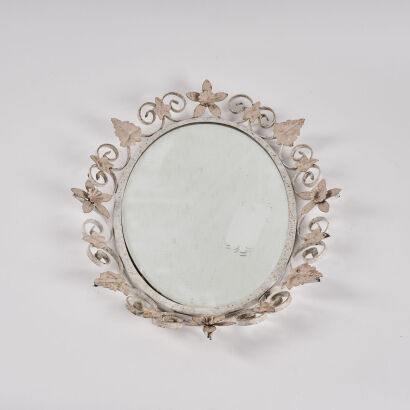 A French Metal Framed Mirror