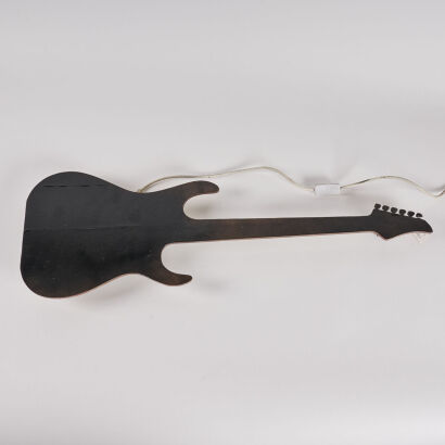 A Back Lit Electric Guitar Wall Hanging