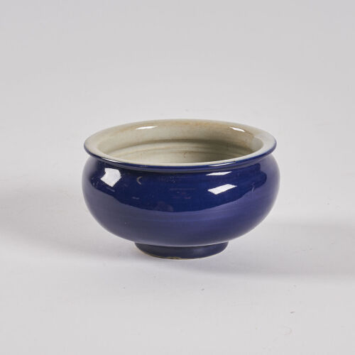 A Chinese Blue-Glazed Incense Burner (with a double-circle mark)