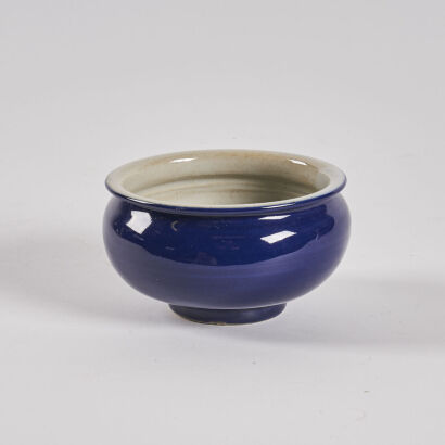 A Chinese Blue-Glazed Incense Burner (with a double-circle mark)