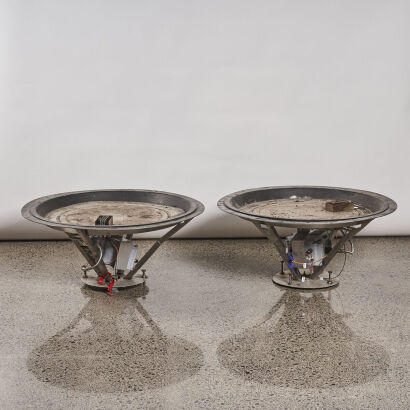 A Pair of Modern Gas Fired Braziers