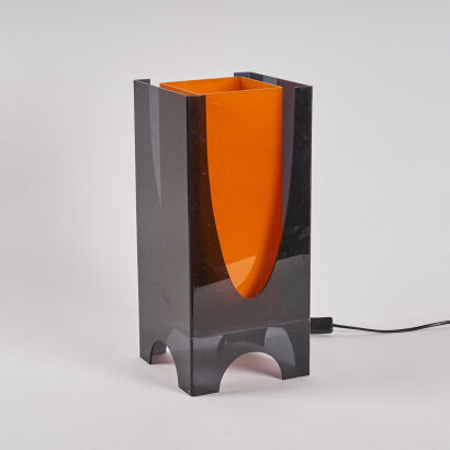 A 1970's Perspex Two Tone Table Lamp