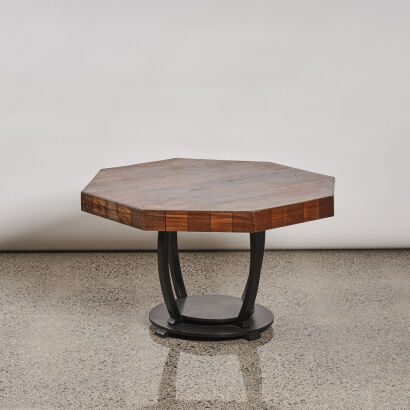 A Mid-Century Japanese Hakane Yosegi-Zaiku Coffee Table