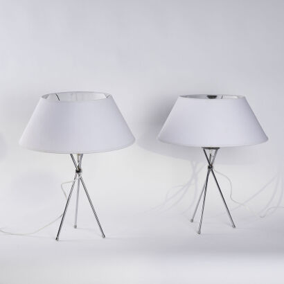 A Pair of Tripod Lamps