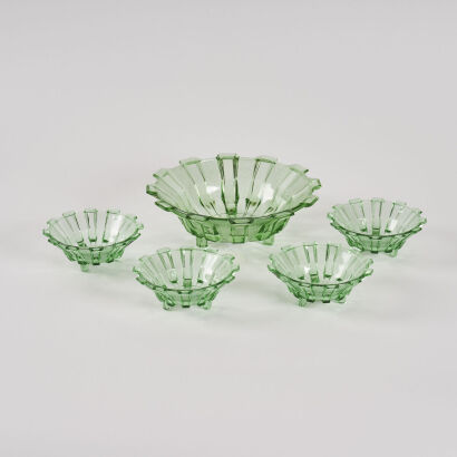 A Collection of Depression Glass Bowls