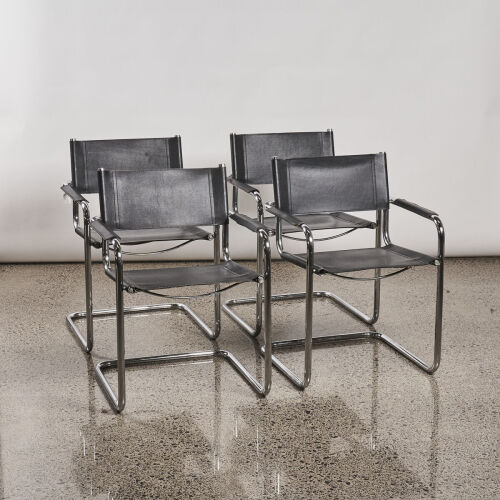 A Set of Four Cantilever Chairs In The Style Of Mark Stam