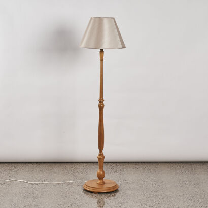 A Retro Wooden Floor Lamp