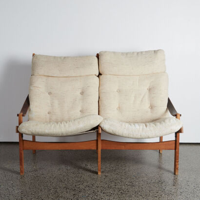 A Backhouse Two Seater Safari Chair