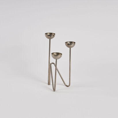 A Mid-Century Metal Candlestick