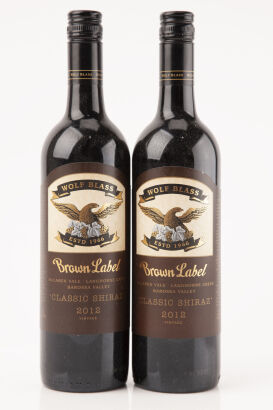 (2) 2012 Wolf Blass Brown Label Classic Shiraz, McLaren Vale / Langhorne / Creek Barossa