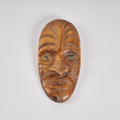 A Vintage Large Maori Head Carving