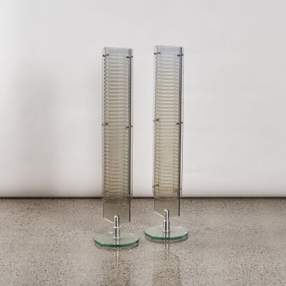 A Pair of Lucite Compact Disk Holders