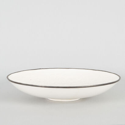 A Chinese White-Glazed Moulded 'Lotus' Bowl