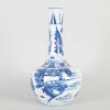 A Chinese Blue and White 'Figural' Bottle Vase (inscription)