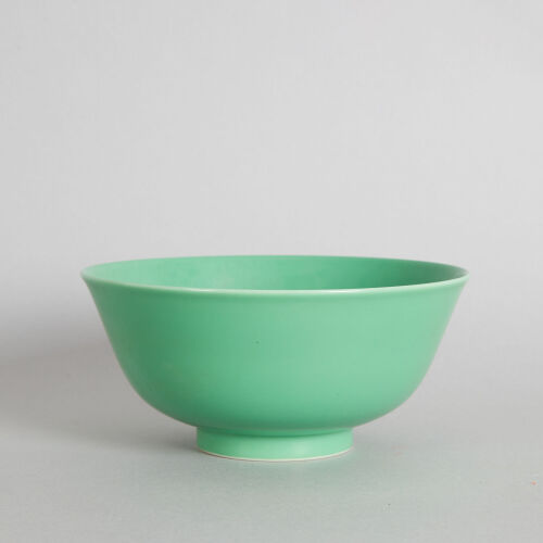 A Chinese Apple-Green-Glazed Bowl (Da Qing Yongzheng Nian Zhi Mark)