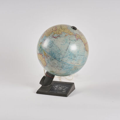 A 1980s Light Up Globe Lamp