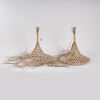 A Pair Of Rattan Fringe Pendants