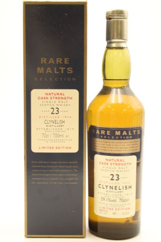 (1) 1974 Rare Malts Selection Natural Cask Strength Clynelish 23 Year Old Single Malt Scotch Whisky, 59.1% ABV