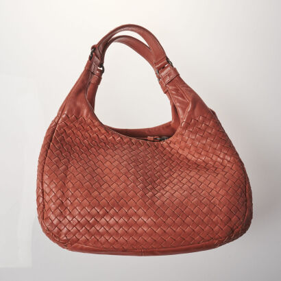 Bottega Veneta Pink Intrecciato Hobo Bag