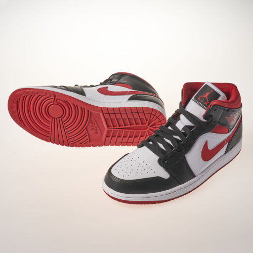 Nike Jordan 1 Mid Gym Red Black White Shoes