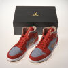 Nike Jordan 1 Mid Denim Red Shoes - 4