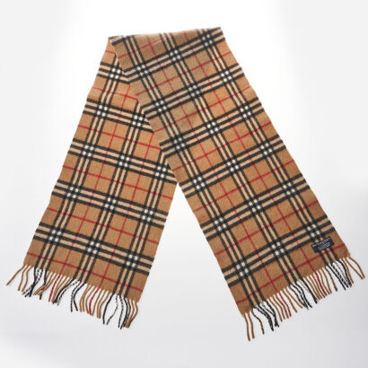 Burberry Wool Checker Scarf