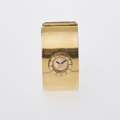 Lanvin Gold Tone Cuff Watch