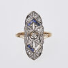 18ct Sapphire and Diamond Art Deco Style Ring