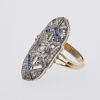 18ct Sapphire and Diamond Art Deco Style Ring - 2