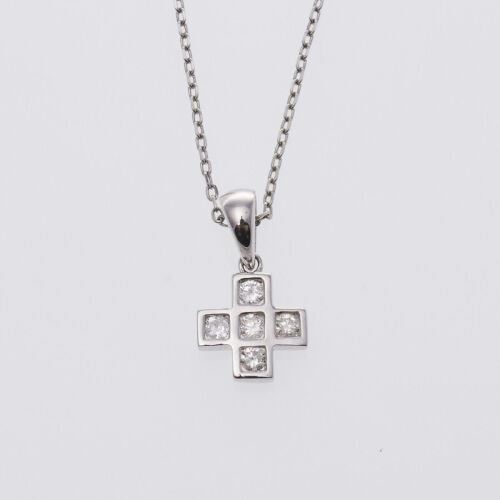 18ct Diamond Cross Pendant