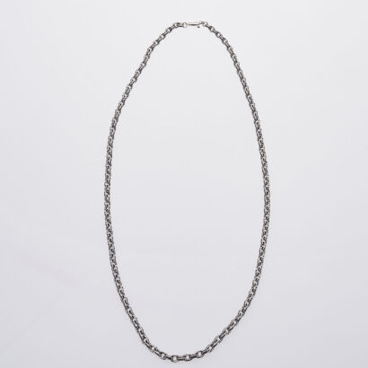 Sterling Silver Oval Link Necklace