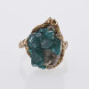 14ct Rough Green Colour Stone Ring