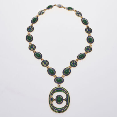 D'Orlan Enamel Necklace