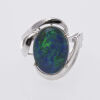 Silver Opal Triplet Ring