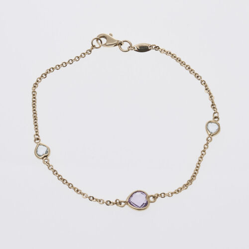 10ct Topaz and Amethyst Bracelet