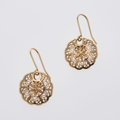 14ct Large Splendido Drop Earrings