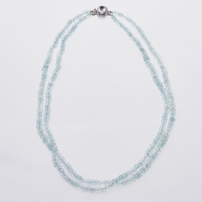 Aquamarine Beaded Necklace